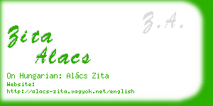 zita alacs business card