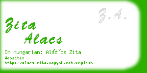 zita alacs business card